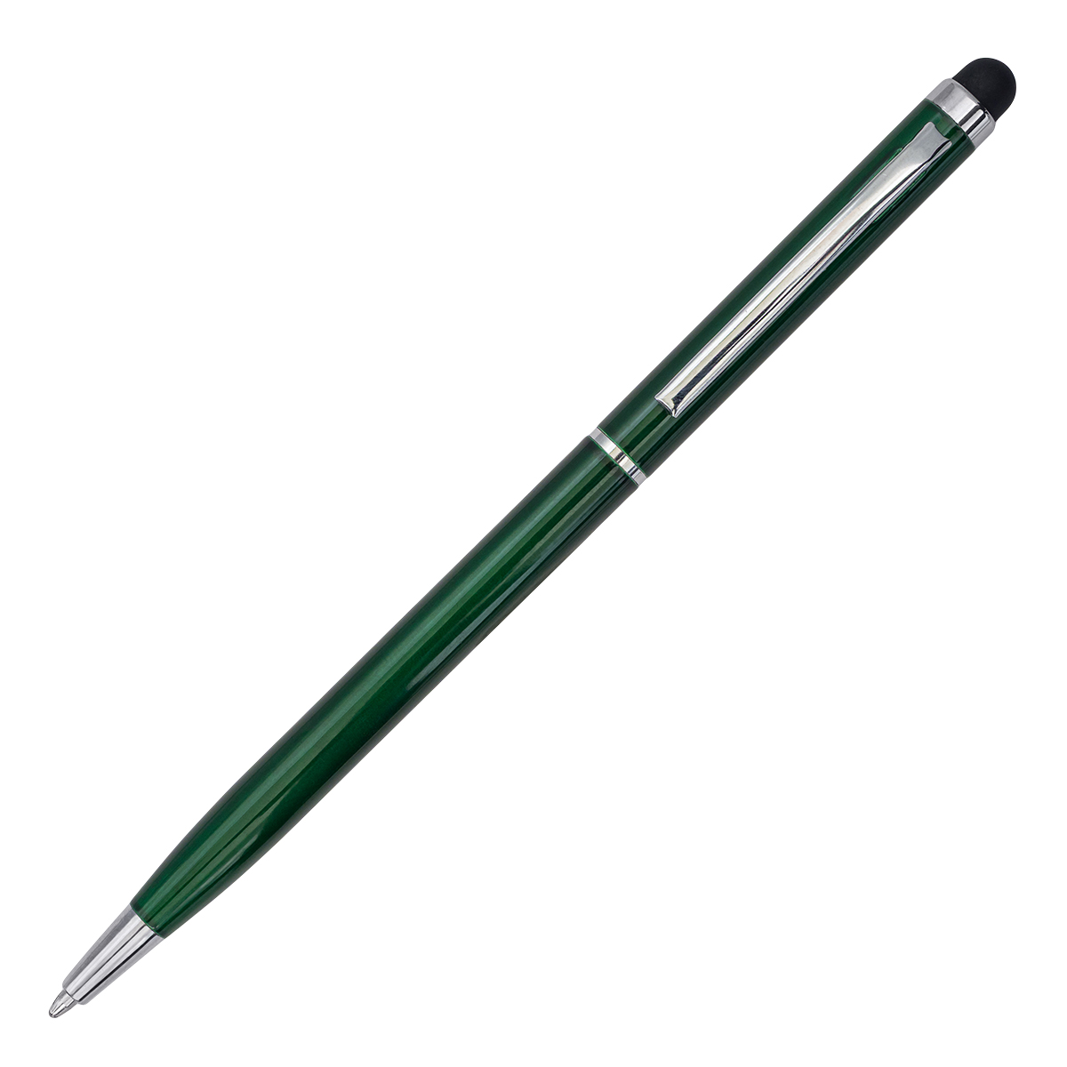 Długopis aluminiowy Touch Tip, ciemny zielony - obrazek 2
